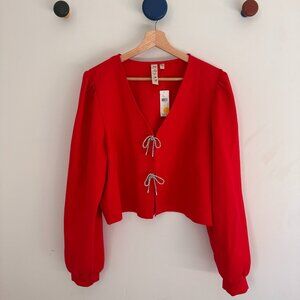 NWT L Dolan Bow-Front Top